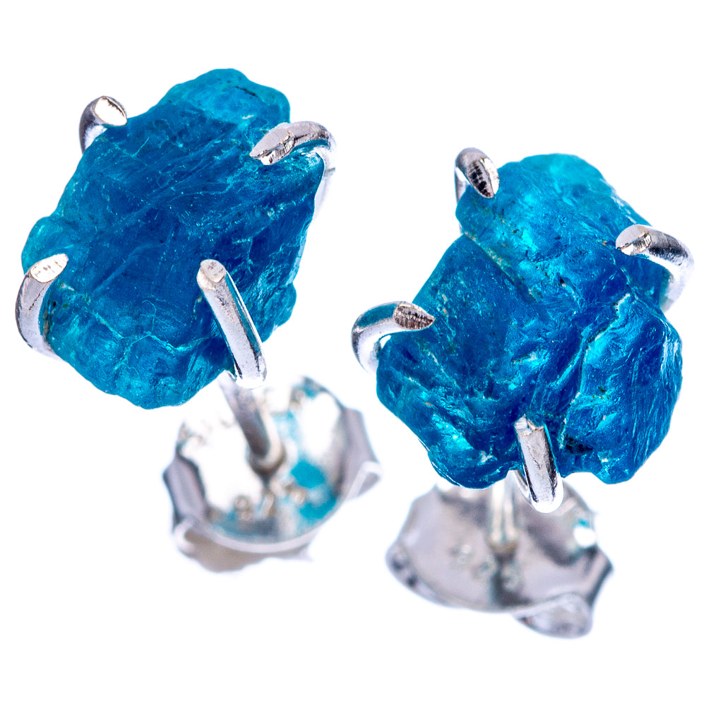 Blue Fluorite Dainty Earrings 3/8" (925 Sterling Silver) E2025