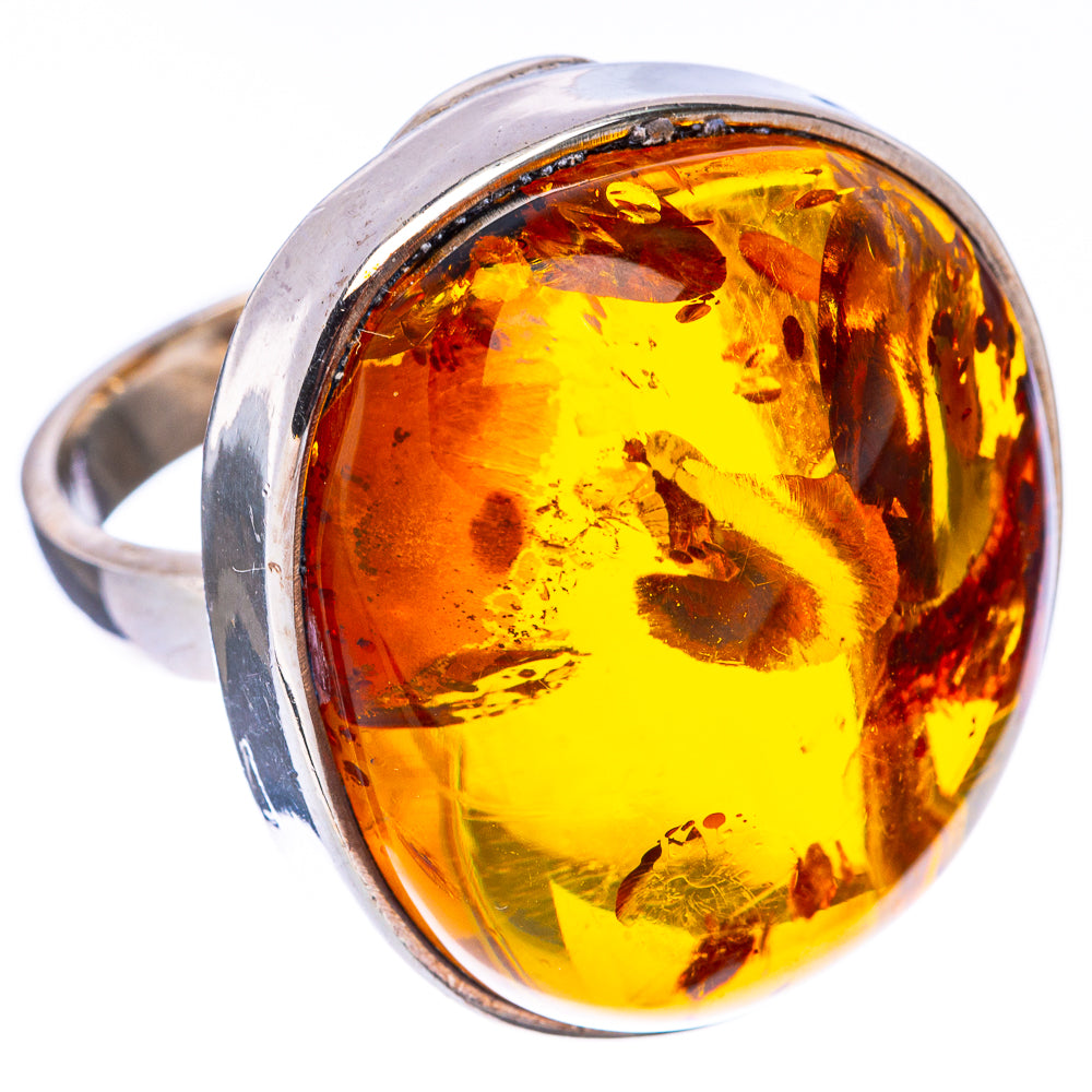 Baltic Amber Ring Size 8 (925 Sterling Silver) R1888