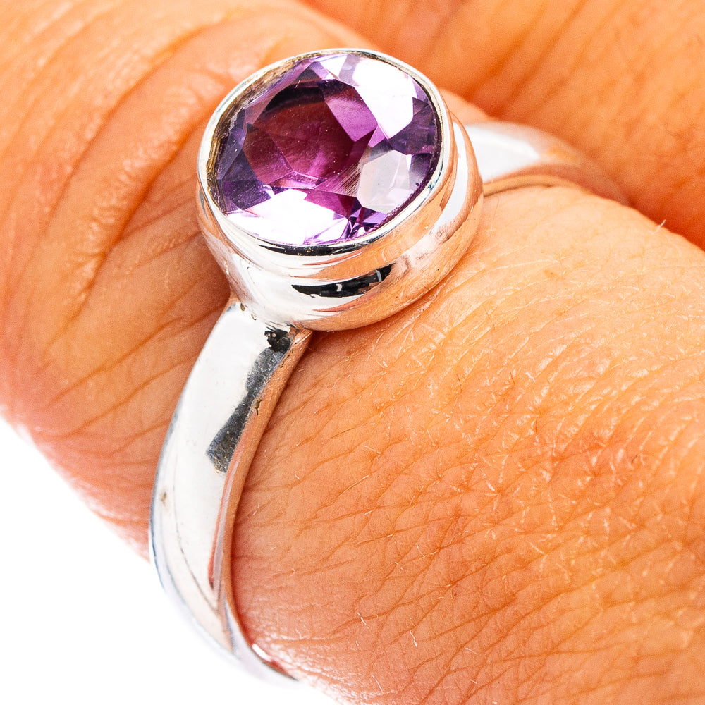 Faceted Amethyst Ring Size 8.75 (.925 Sterling Silver)