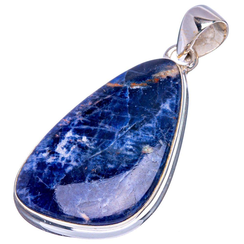Sodalite Pendant 1 5/8" (.925 Sterling Silver)