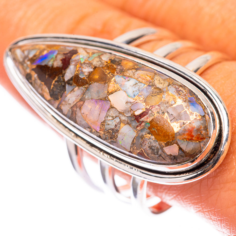 Large Brecciated Ethiopian Opal 925 Sterling Silver Ring Size 10.5 (925 Sterling Silver) RING140445