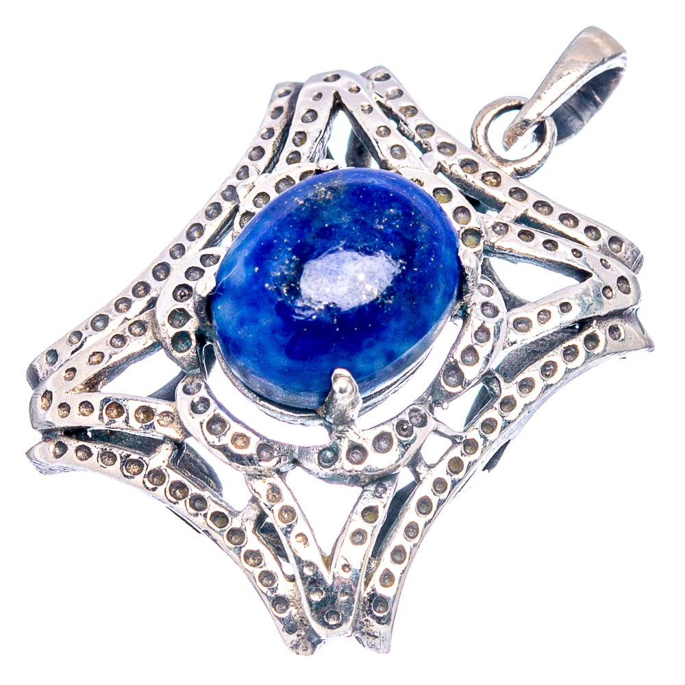 Lapis Lazuli Pendant 1 1/8" (.925 Sterling Silver)