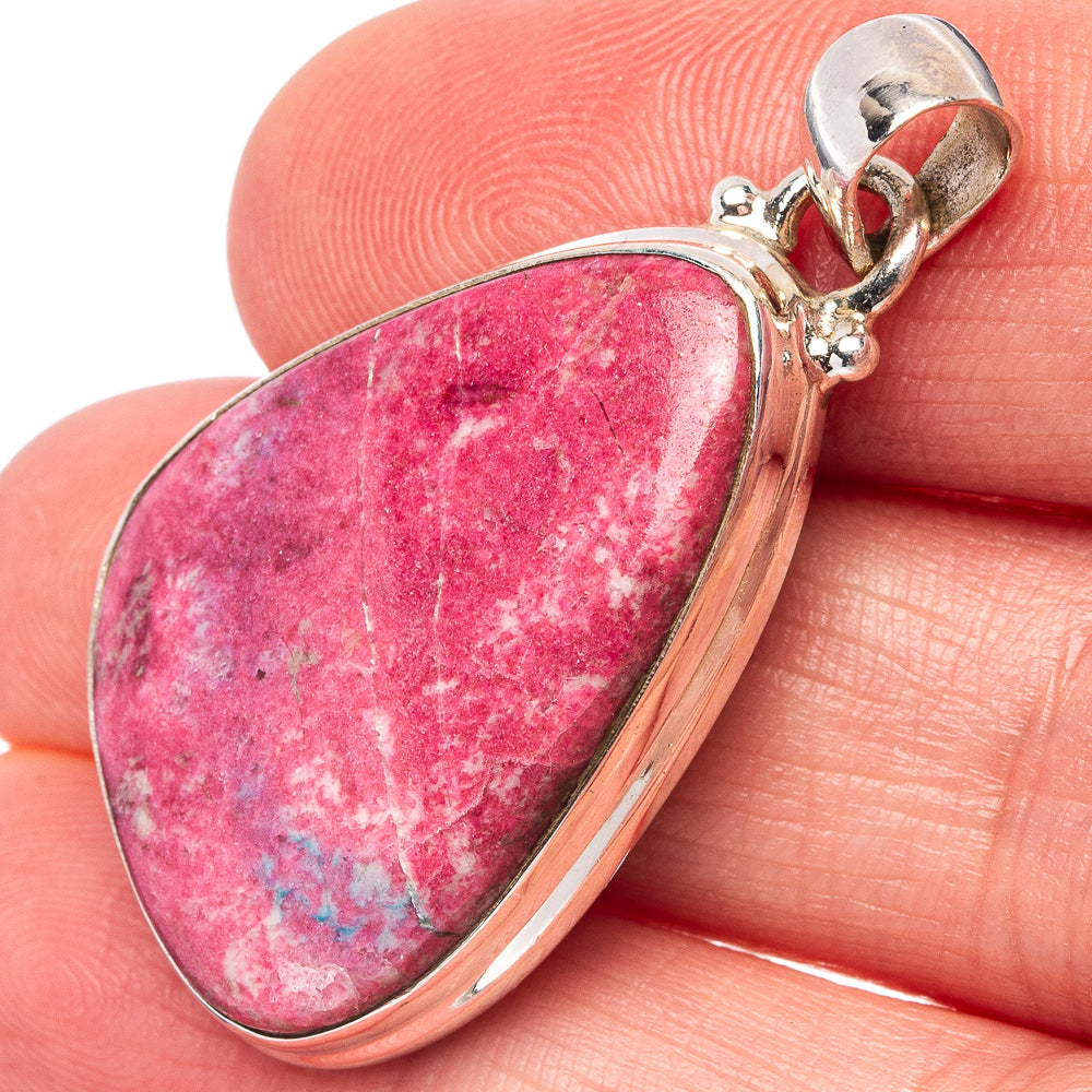 Thulite Pendant 1 5/8" (.925 Sterling Silver)