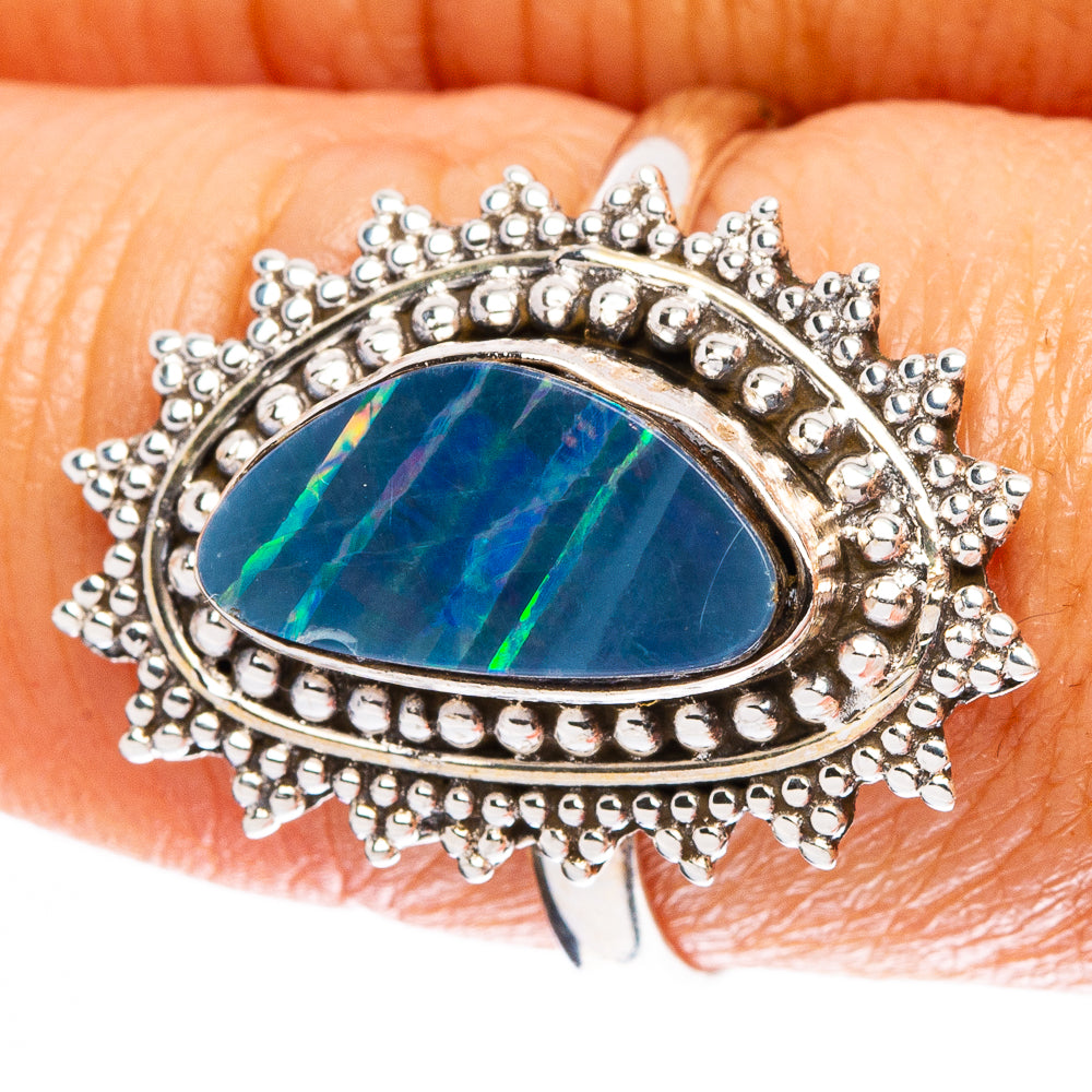Rare Doublet Opal Ring Size 8.25 (925 Sterling Silver) R5013