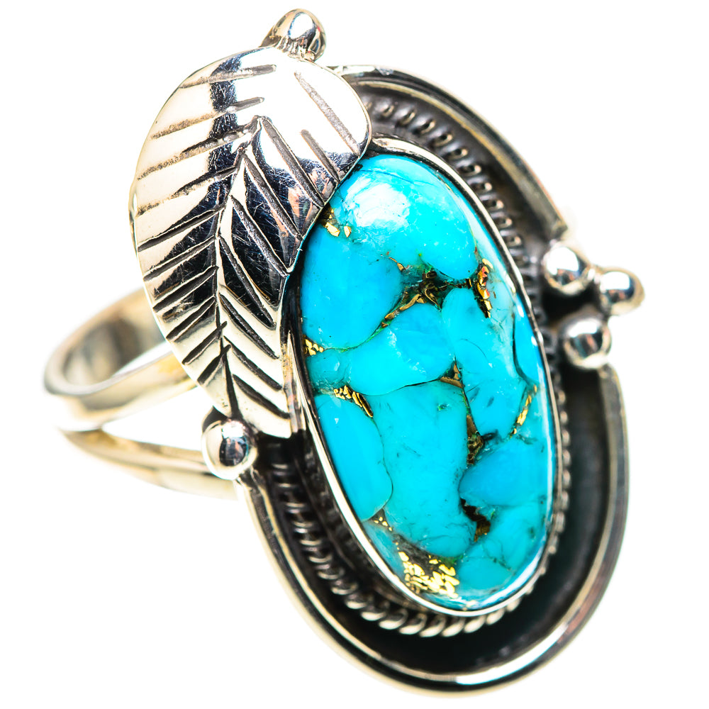 Blue Copper Composite Turquoise Ring Size 10 (925 Sterling Silver) RING138375