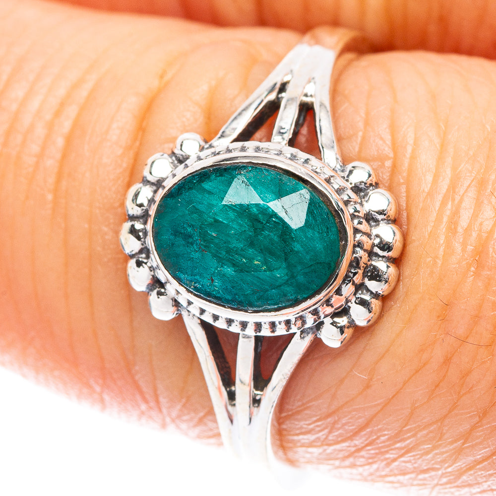 Green Sillimanite Ring Size 7.75 (925 Sterling Silver) R5631