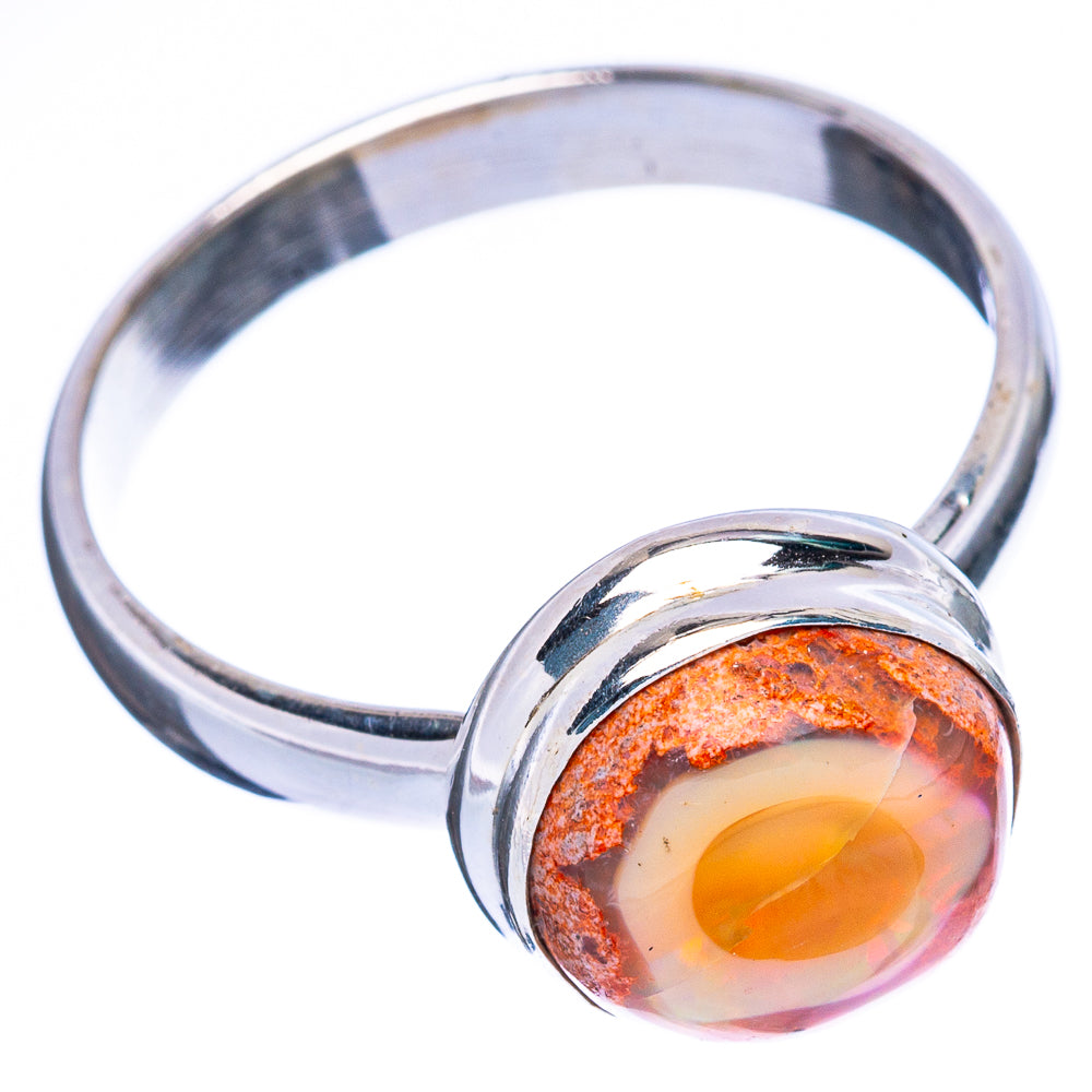Rare Mexican Fire Opal Ring Size 10 (925 Sterling Silver) R2439