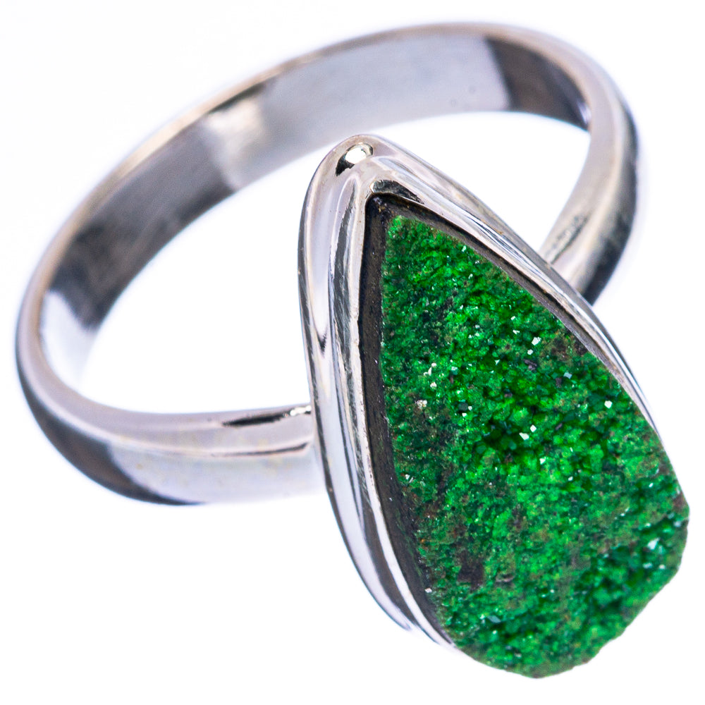 Rare Uvarovite Garnet Ring Size 7.75 (925 Sterling Silver) R4210