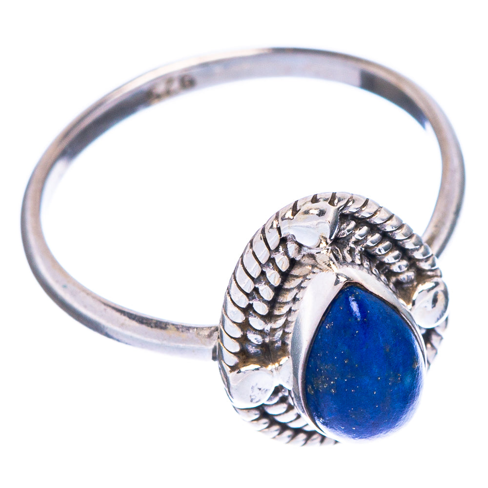 Lapis Lazuli Dainty Ring Size 5.25 (925 Sterling Silver) R1144