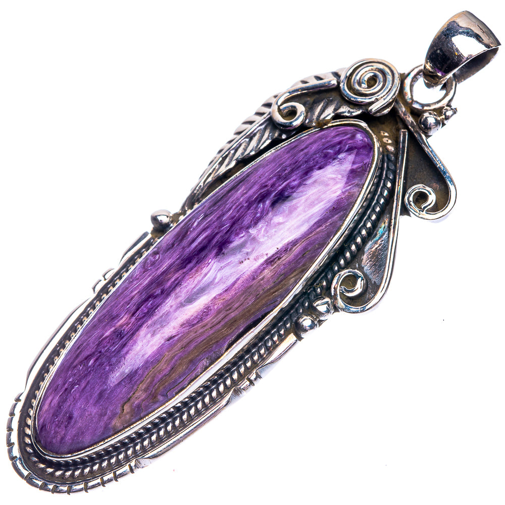 Charoite Pendant 2 3/8" (925 Sterling Silver) P39199
