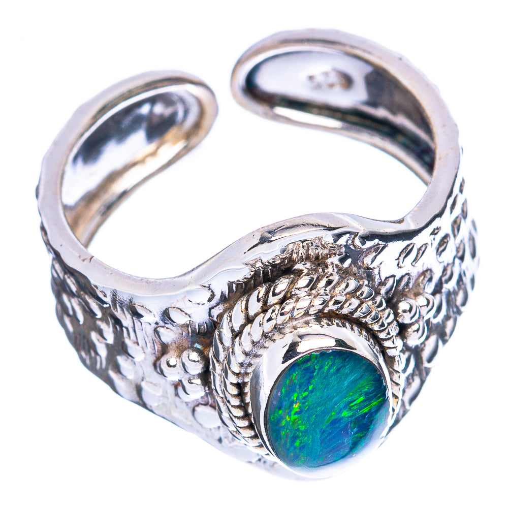 Rare  Doublet Opal Ring Size 7.5 (925 Sterling Silver) R3665