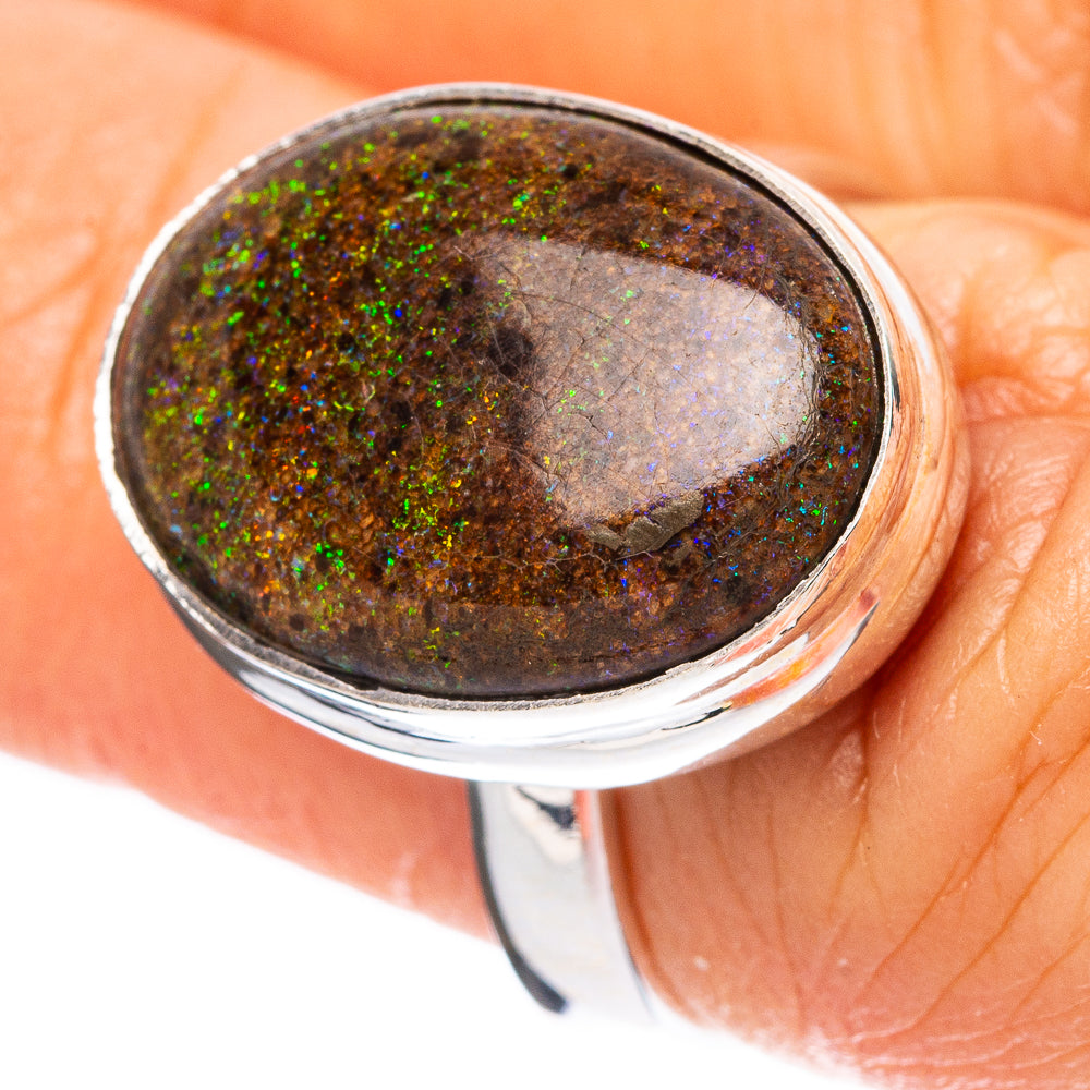 Rare Matrix Opal Ring Size 5.75 (925 Sterling Silver) R4170