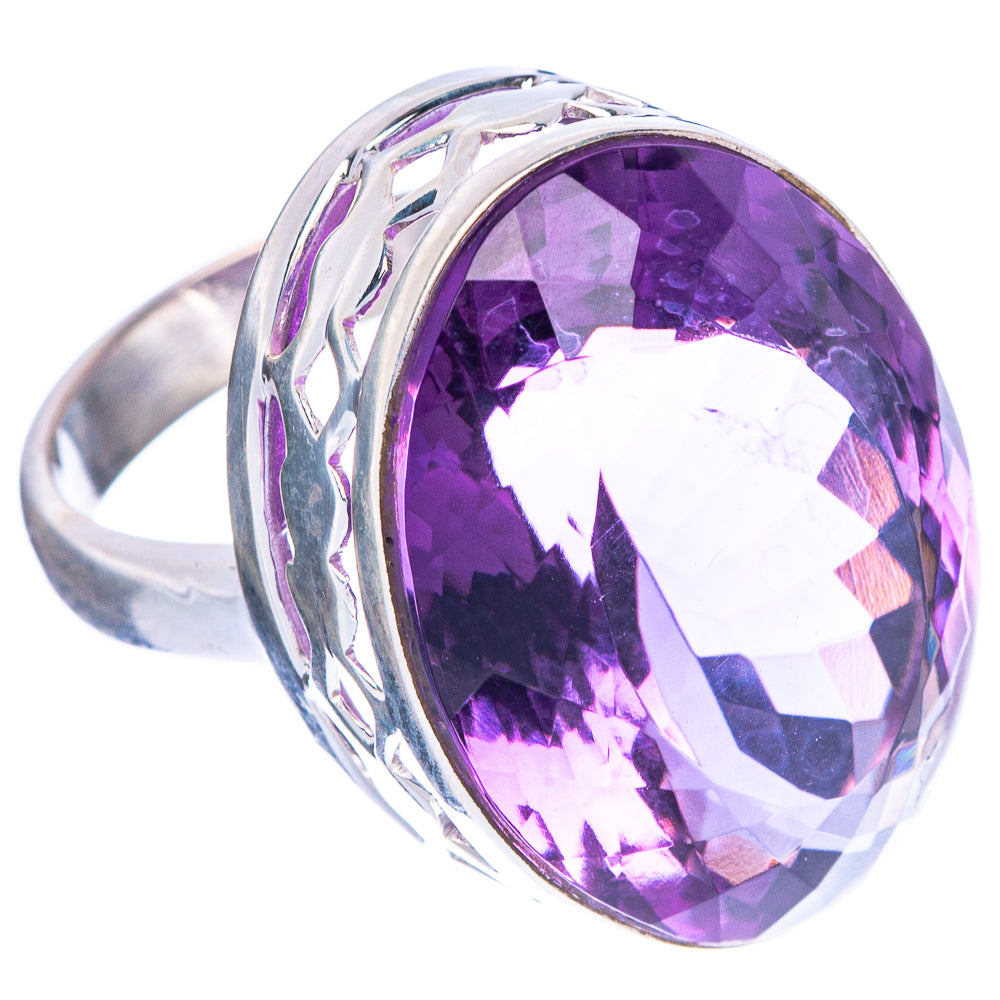 Rare Faceted Amethyst Ring Size 5.5 (925 Sterling Silver) R147184
