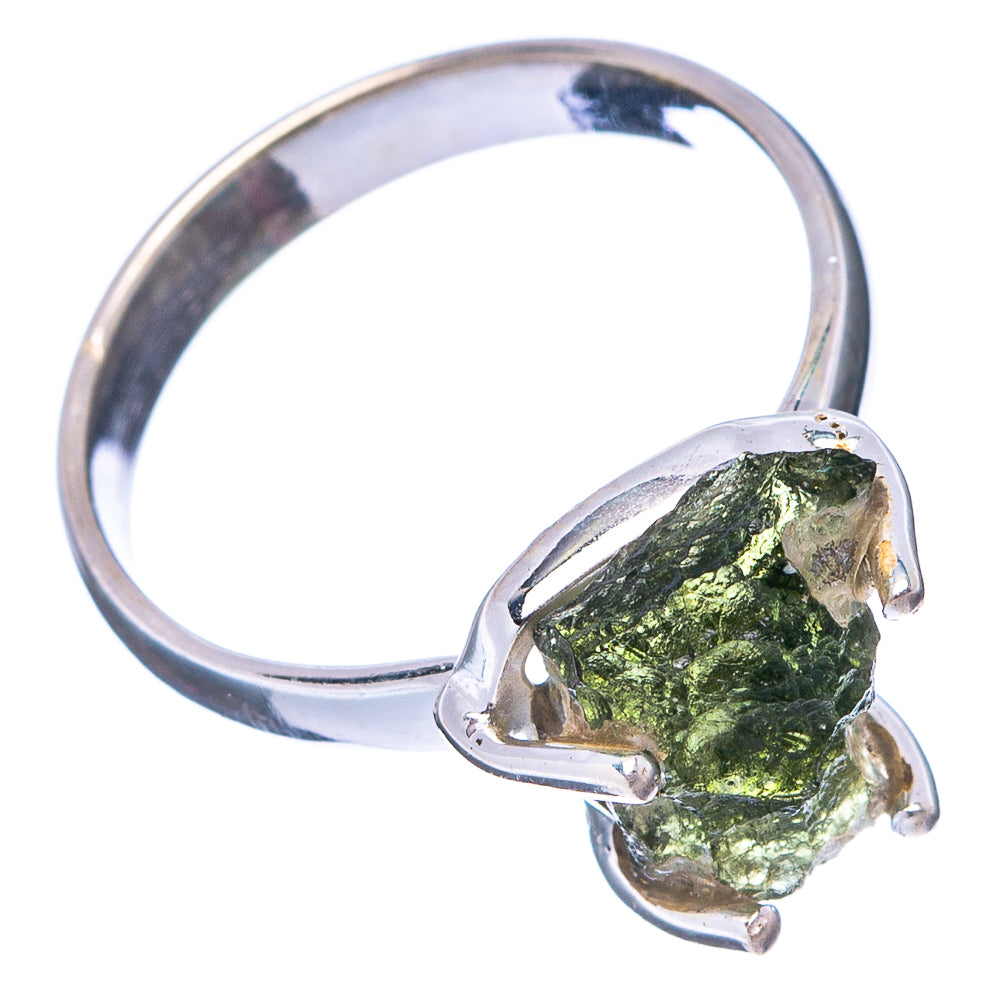 Moldavite Ring Size 6.5 (.925 Sterling Silver)