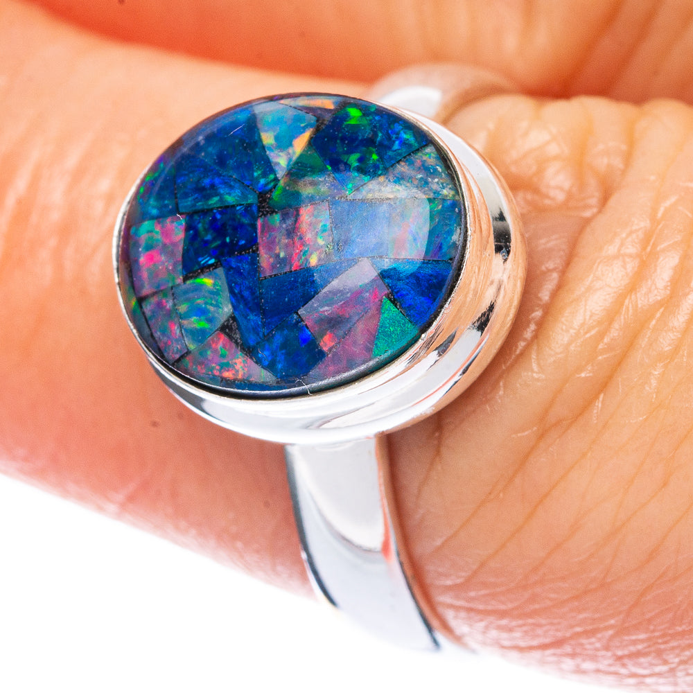 Rare Triplet Opal Ring Size 7 (925 Sterling Silver) R2923