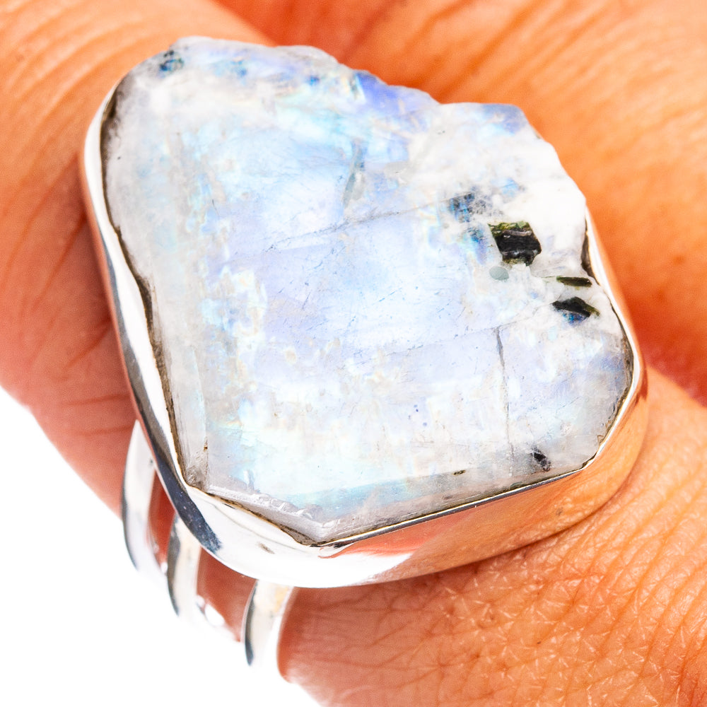 Premium Rainbow Moonstone Ring Size 9.75 (.925 Sterling Silver)