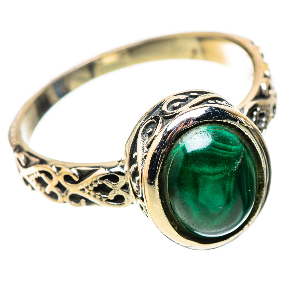 Malachite Dainty Ring Size 8 (925 Sterling Silver) RING138187
