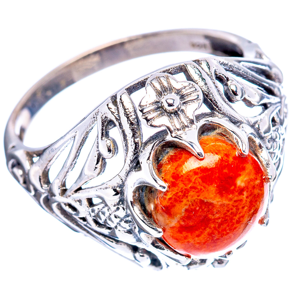 Sponge Coral Filigree Style Ring Size 10 (.925 Sterling Silver)