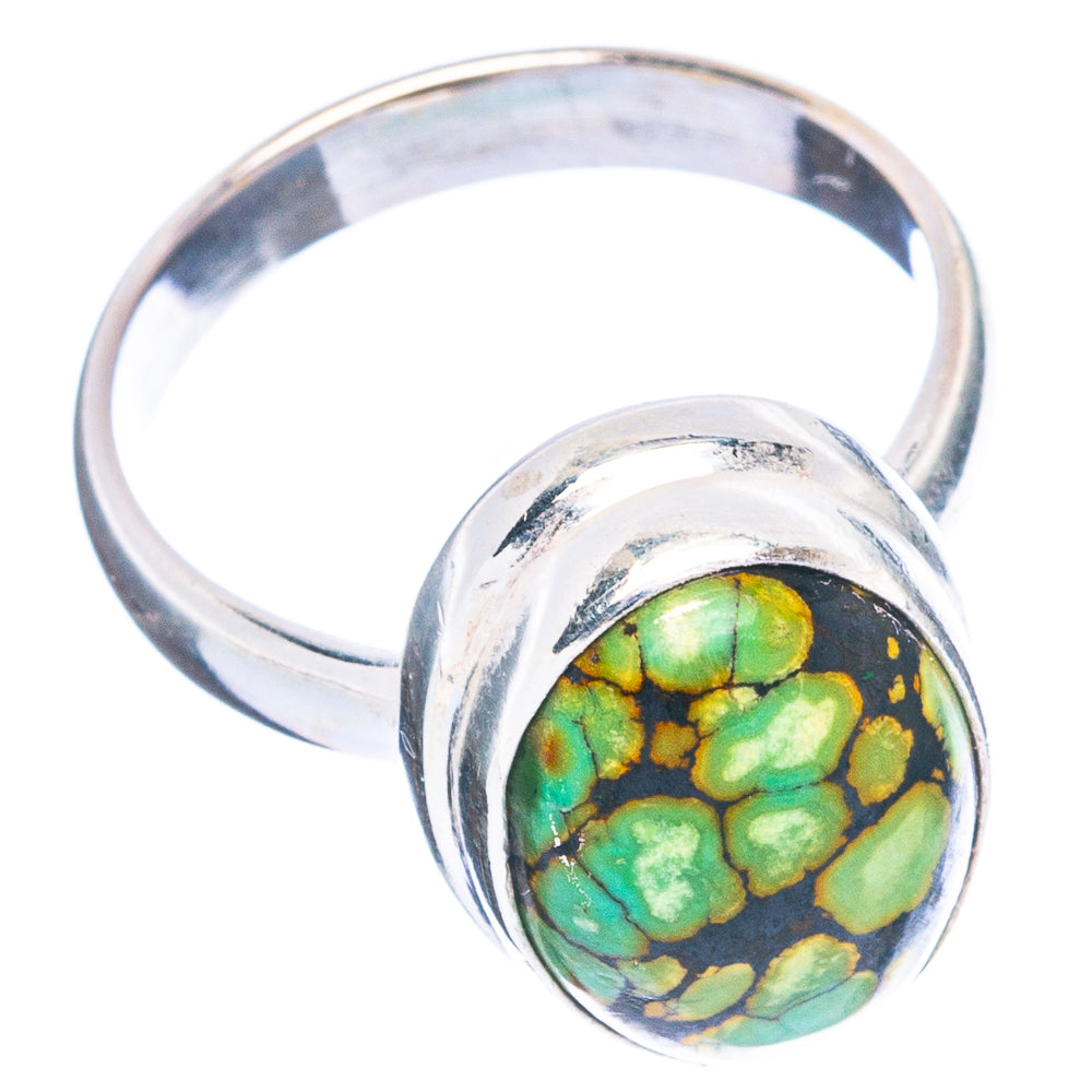 Rare Arizona Spider Web Turquoise Ring Size 6.5 (925 Sterling Silver) R4807