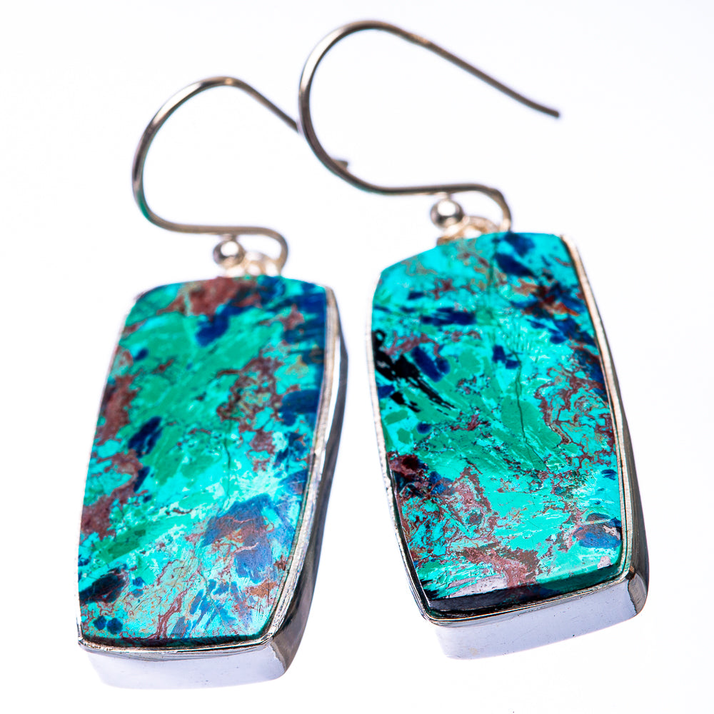 Shattuckite Earrings 1 1/2" (925 Sterling Silver) E432235