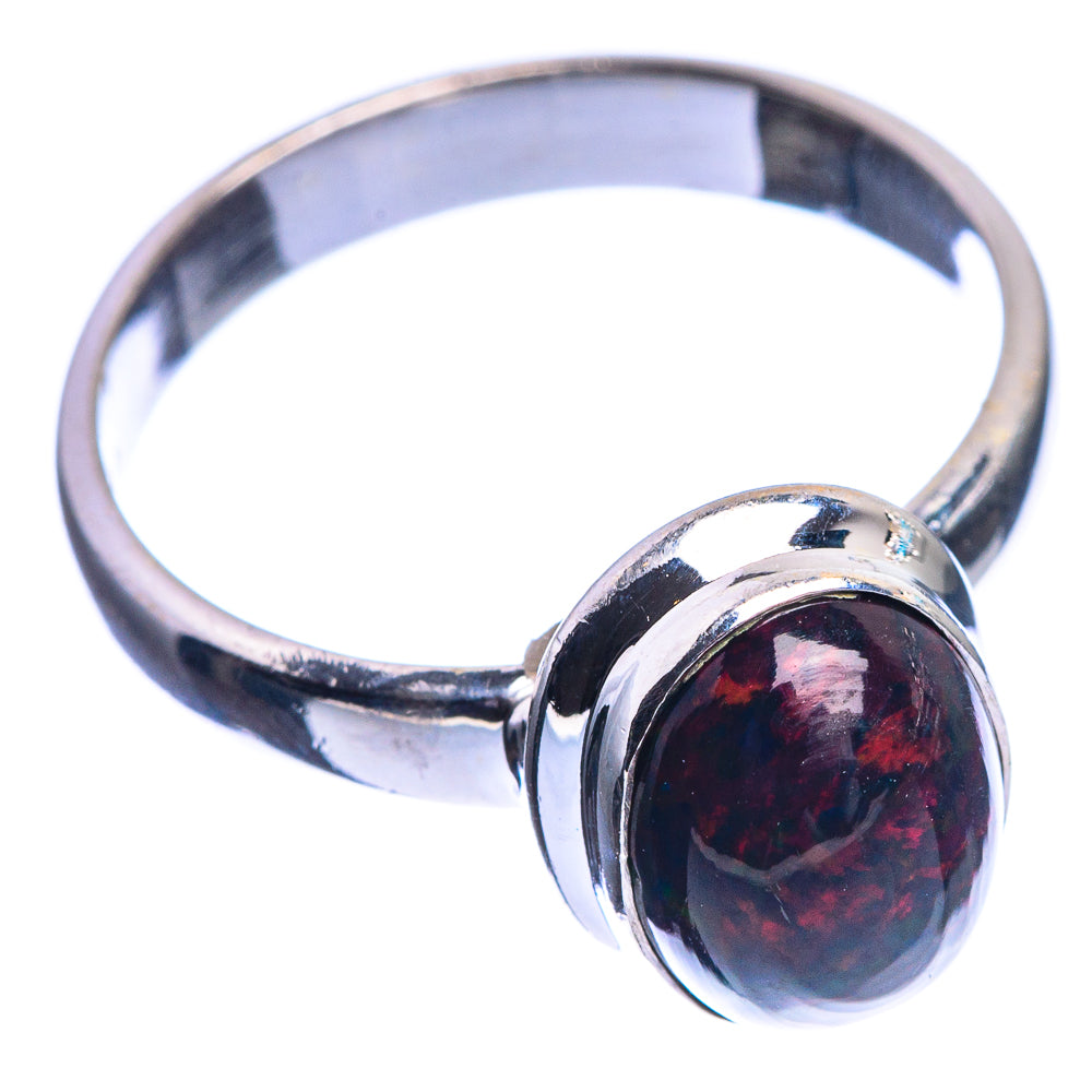 Black Opal Ring Size 7.75 (925 Sterling Silver) R144108