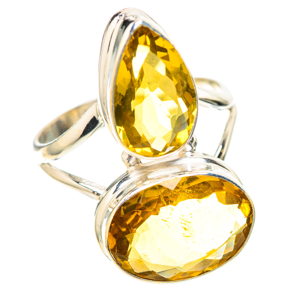 Large Faceted Citrine Ring Size 10.75 (925 Sterling Silver) RING138916