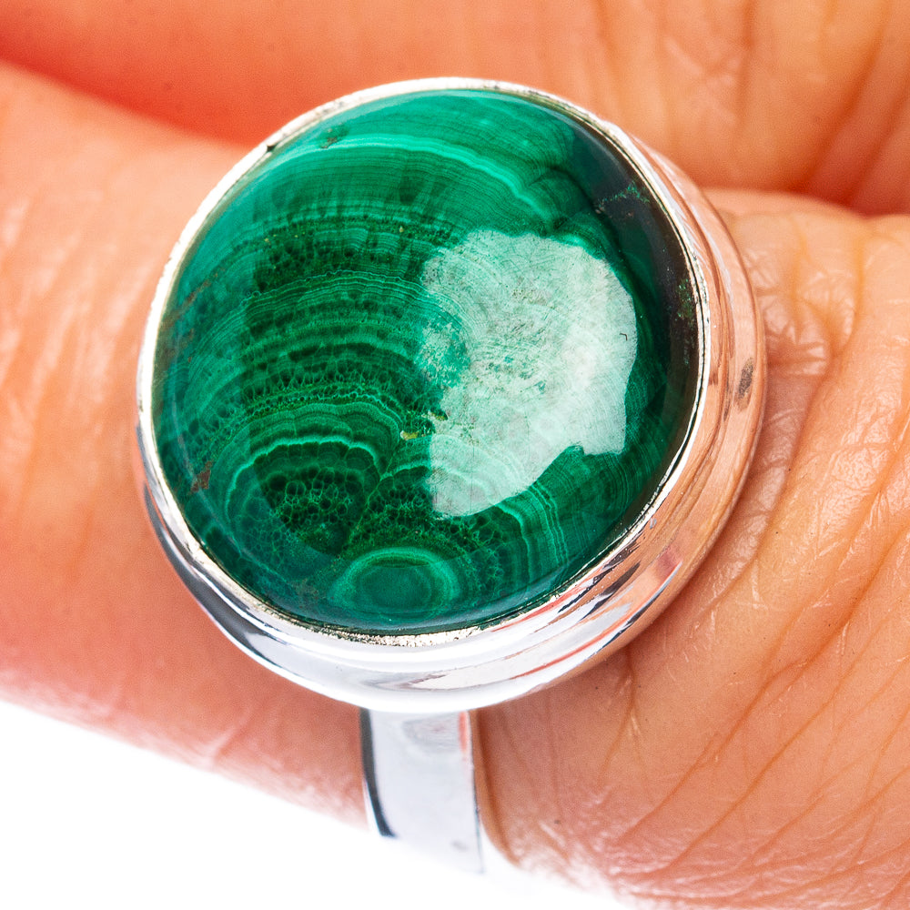 Malachite Ring Size 6.25 (925 Sterling Silver) R2878