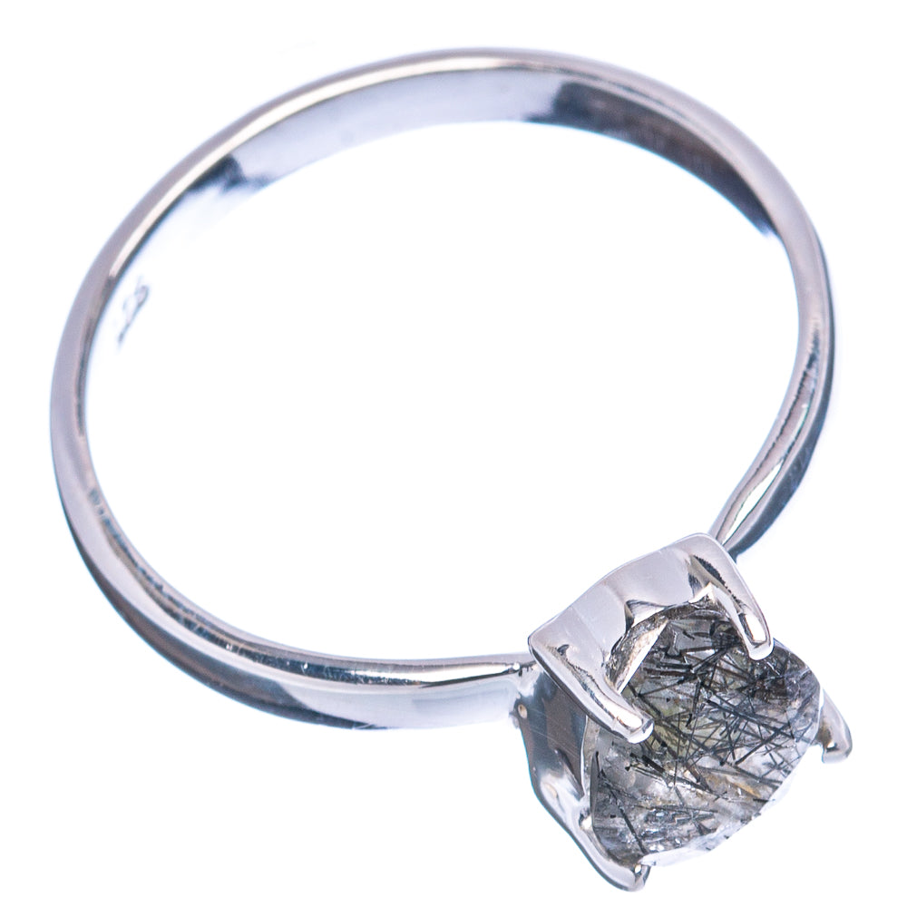 Tourmalinated Quartz Ring Size 9 (.925 Sterling Silver)