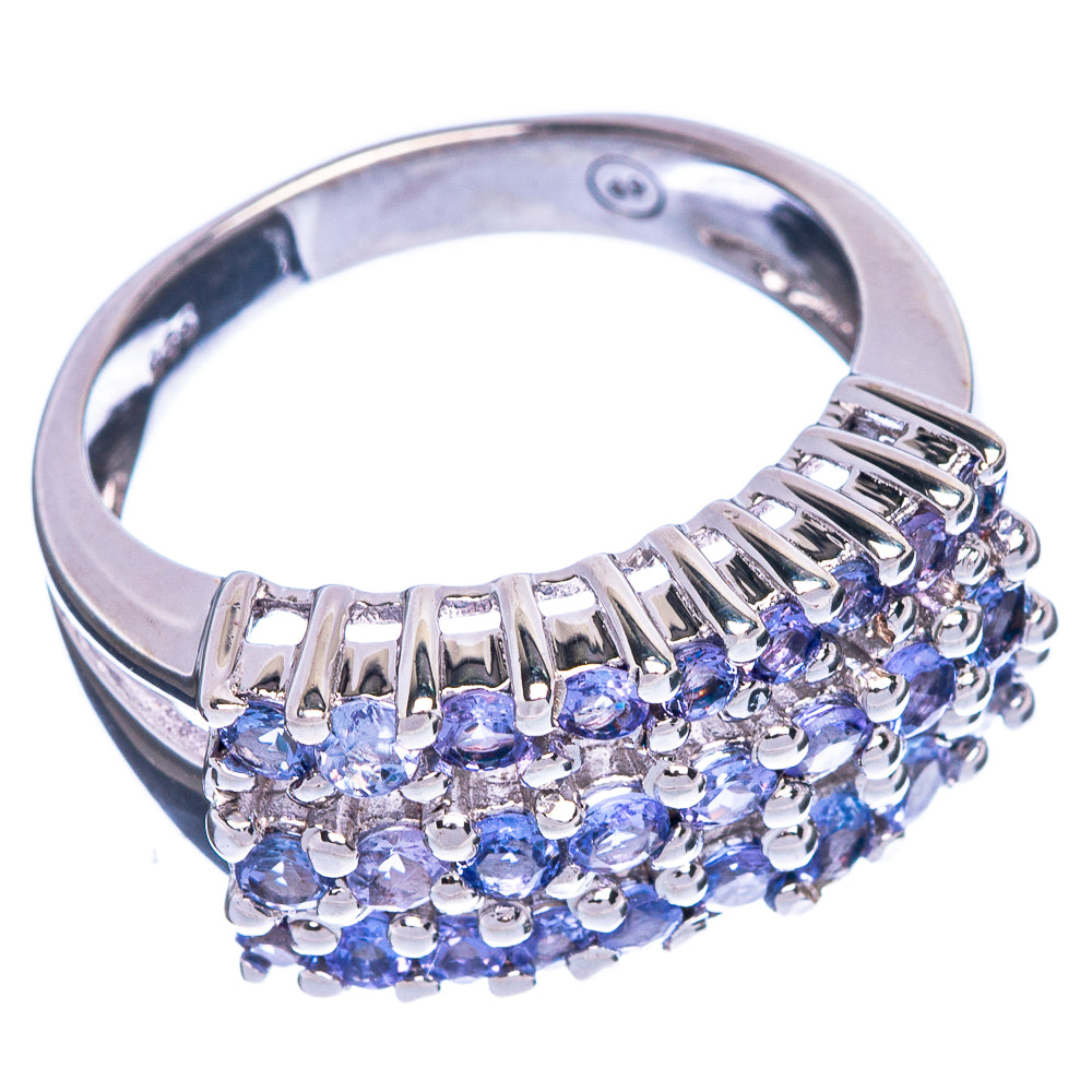 Rare Faceted Tanzanite Ring Size 7.5 (925 Sterling Silver) R1311