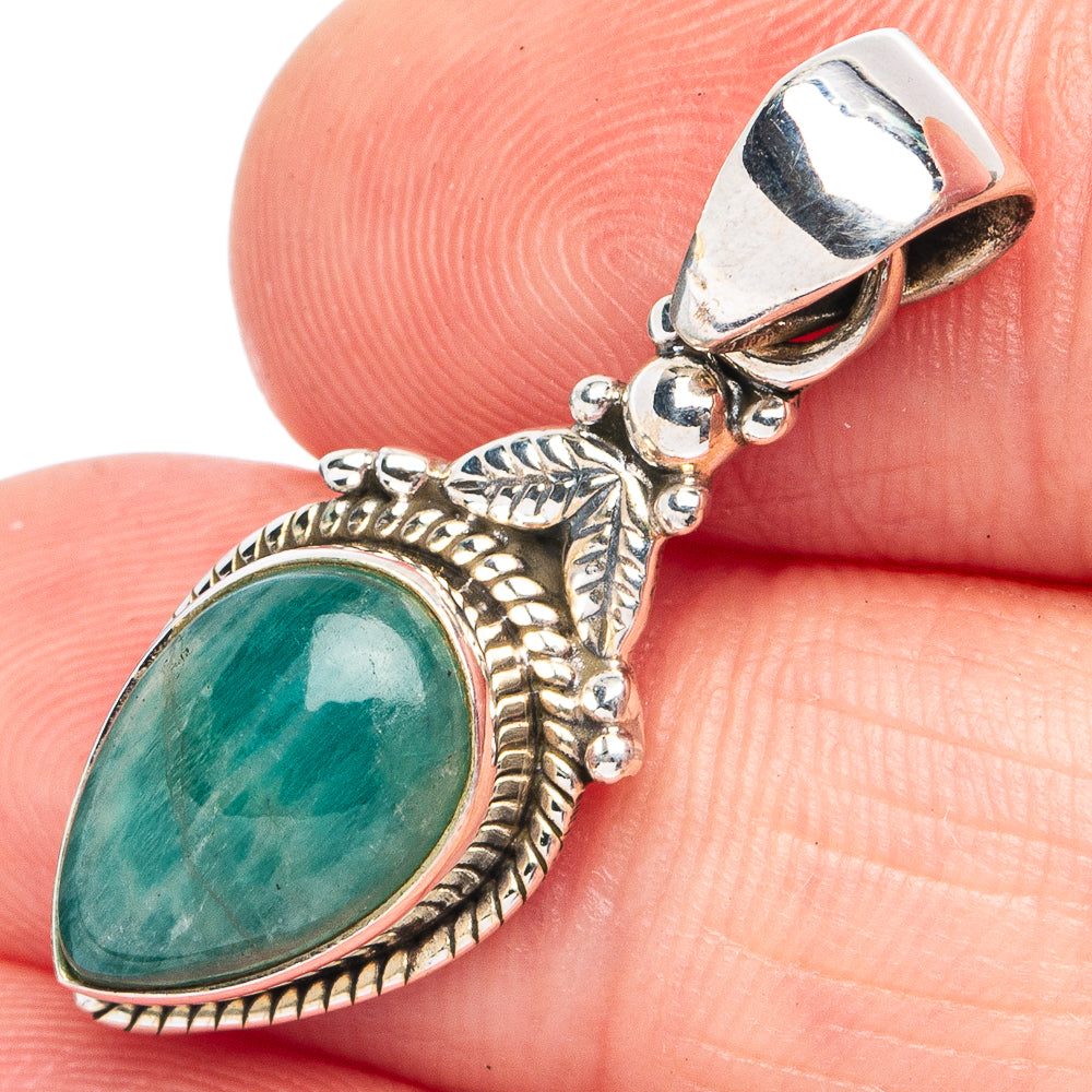 Amazonite Pendant 1 1/4" (925 Sterling Silver) P45448