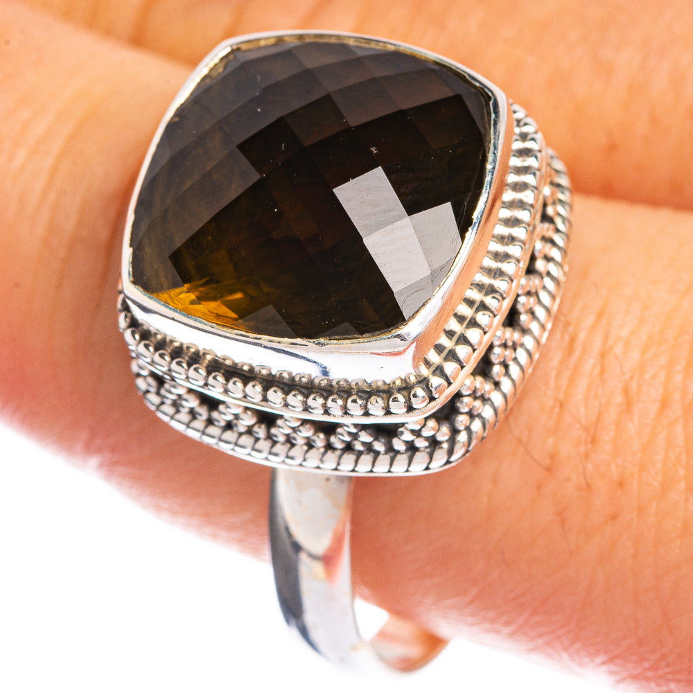 Olive Quartz Ring Size 11 (925 Sterling Silver) R144266