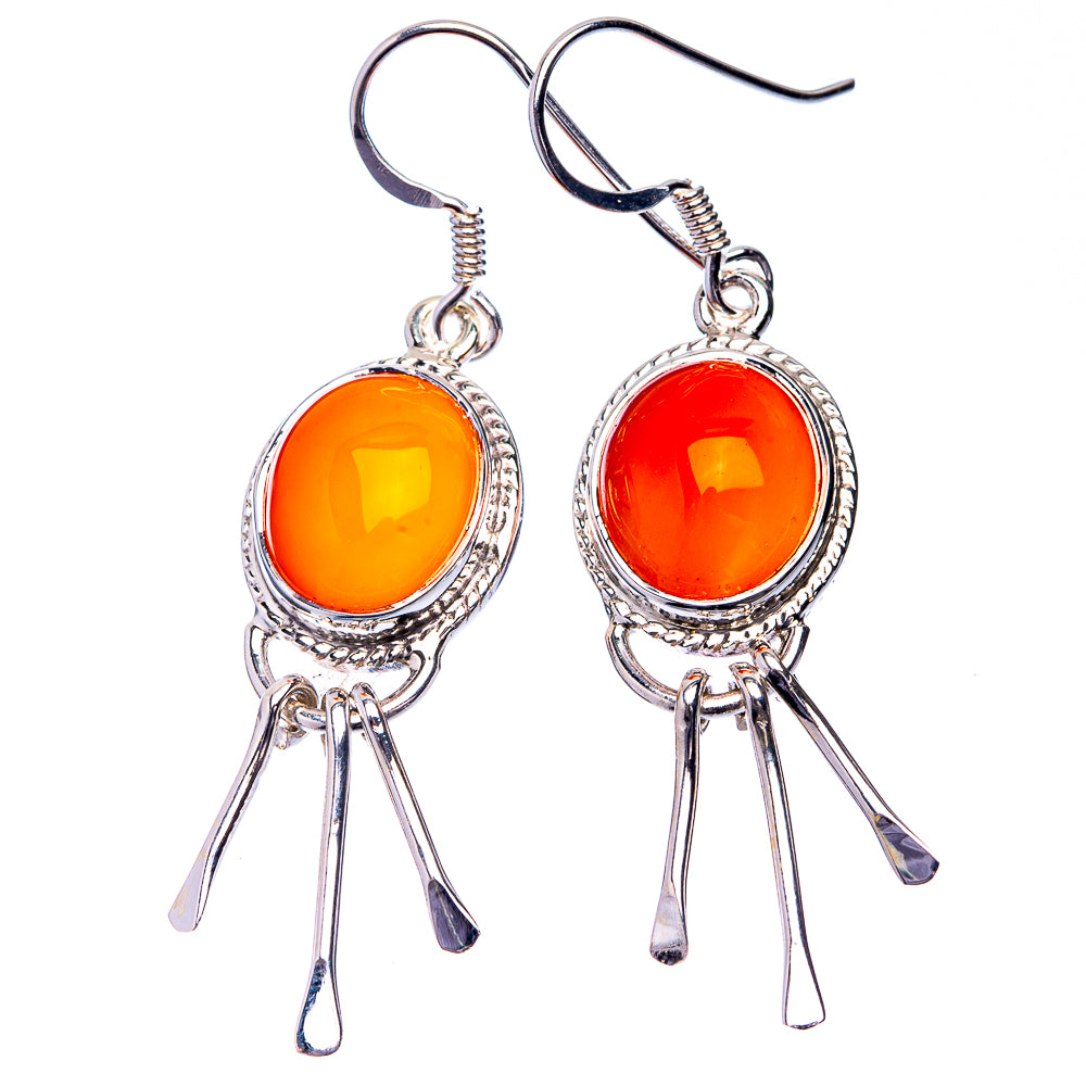 Premium Carnelian Earrings 1 7/8" (925 Sterling Silver) E432348