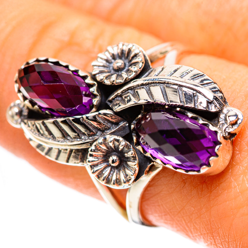 Faceted Amethyst Ring Size 8 (925 Sterling Silver) RING139216