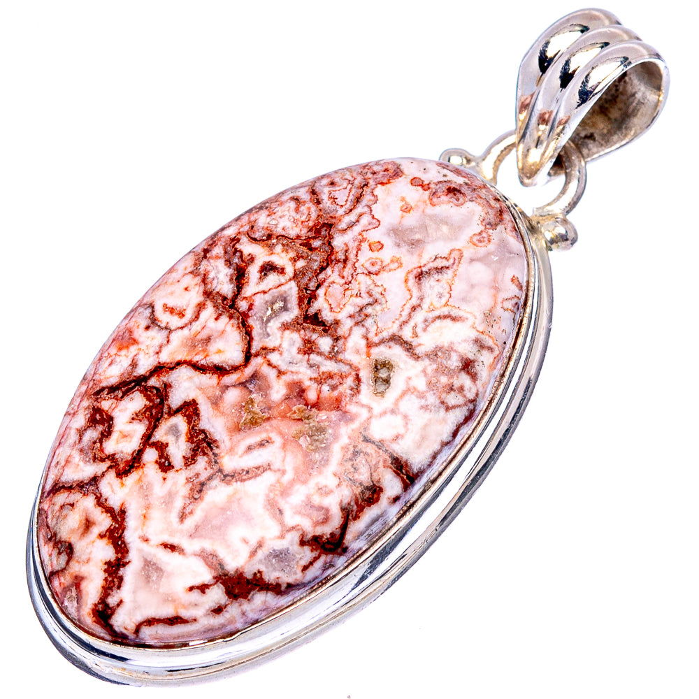 Rosetta Stone Jasper Pendant 1 5/8" (.925 Sterling Silver)