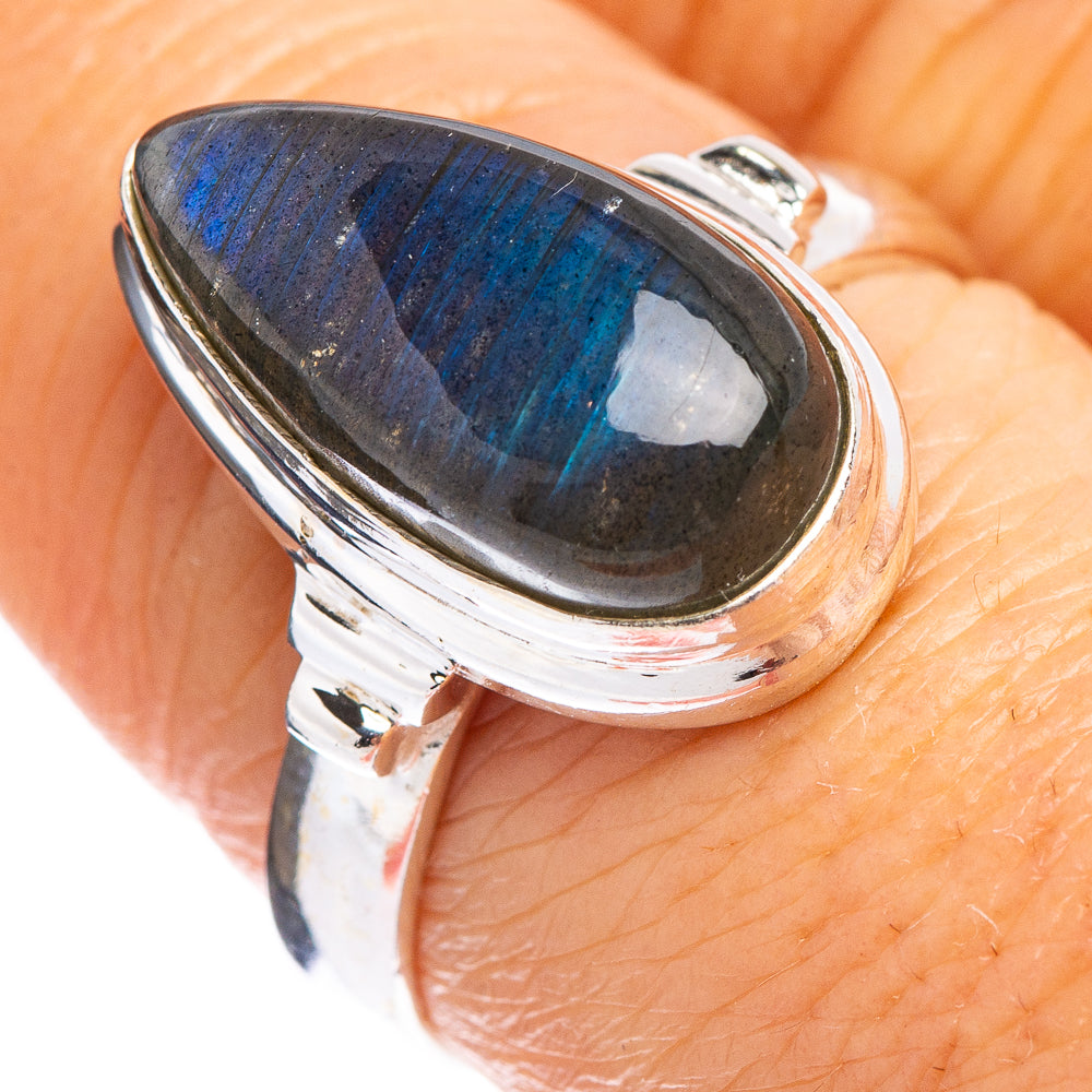 Labradorite Ring Size 7.75 (.925 Sterling Silver)