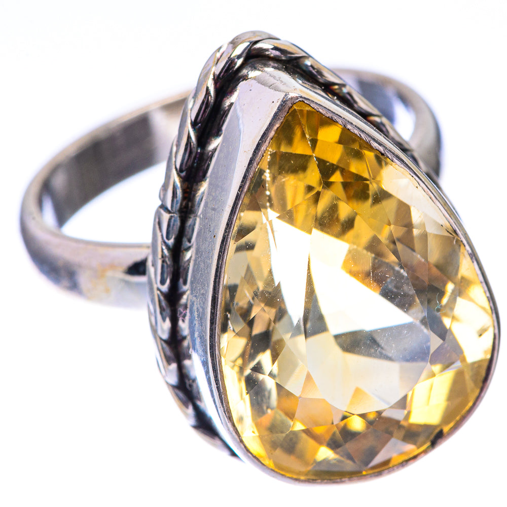 Faceted Citrine Ring Size 7 (925 Sterling Silver) R140489