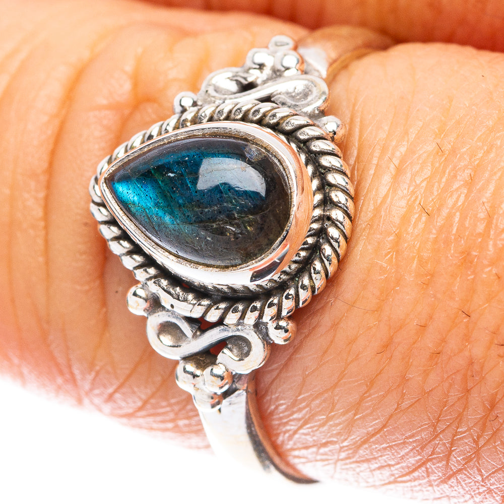 Labradorite Ring Size 8 (925 Sterling Silver) R5606