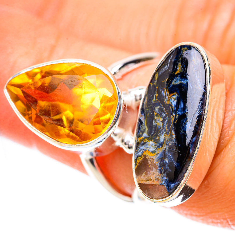 Large Pietersite, Citrine Ring Size 6 (925 Sterling Silver) RING137949