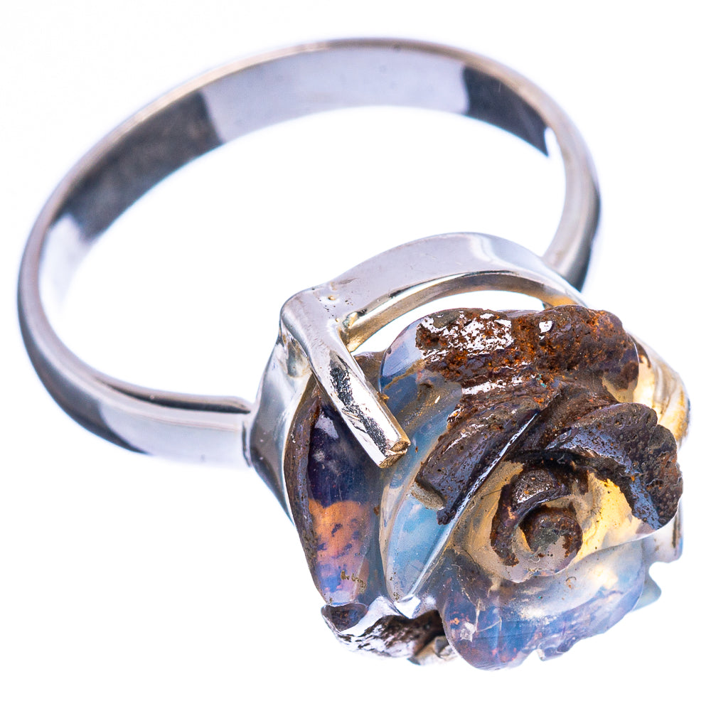 Boulder Opal Rose 925 Sterling Silver Ring Size 8 Ana Co R2506