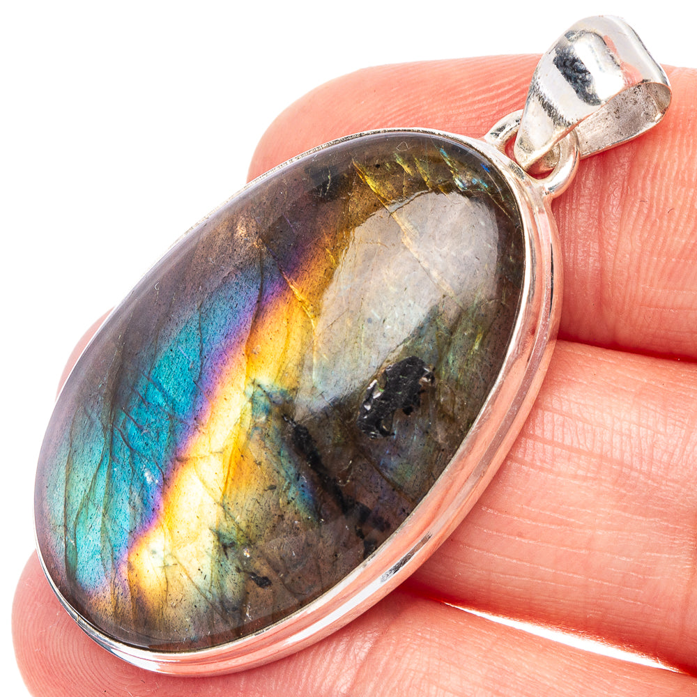 Labradorite Pendant 1 3/4" (925 Sterling Silver) P44816