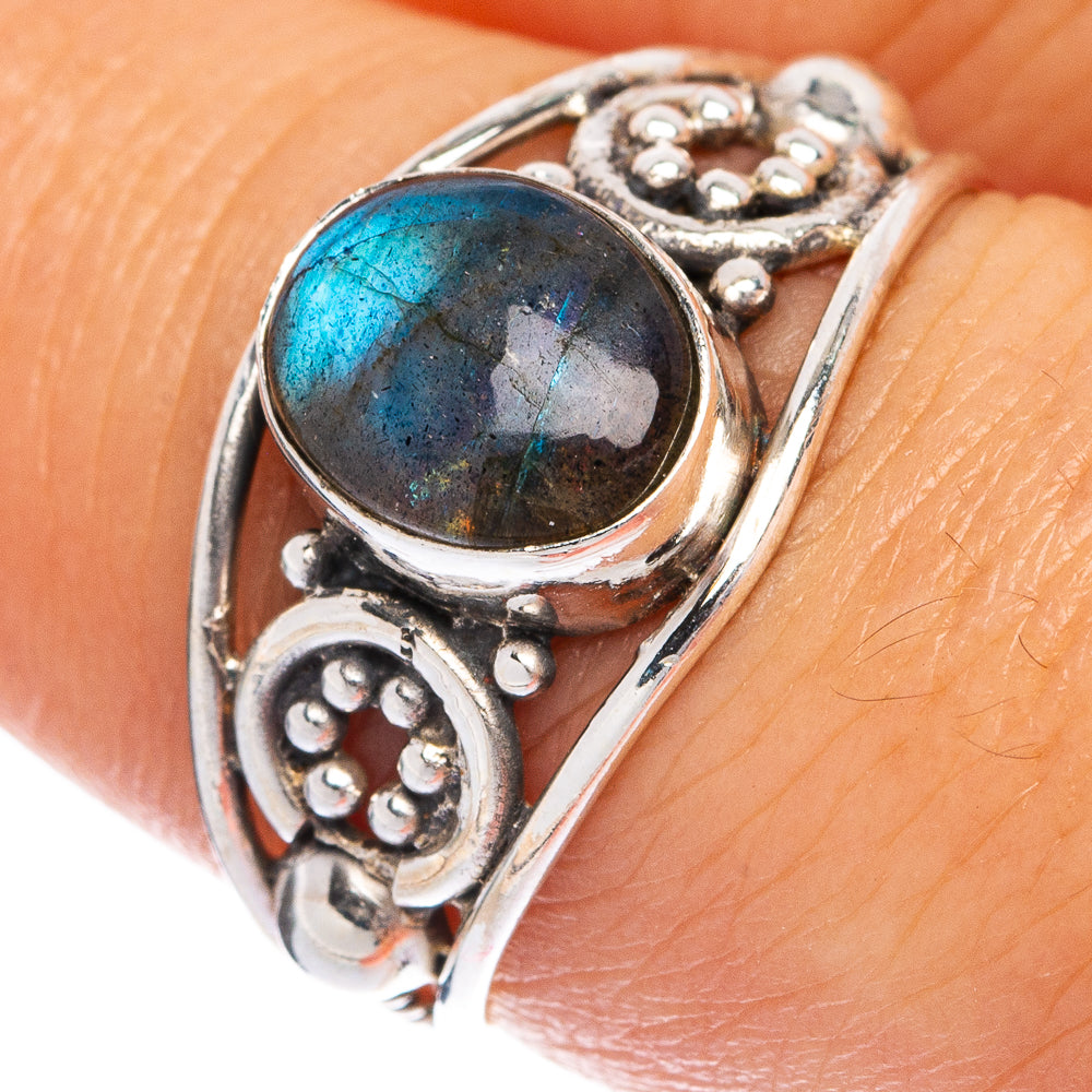 Labradorite Dainty Ring Size 7.5 (925 Sterling Silver) R145531