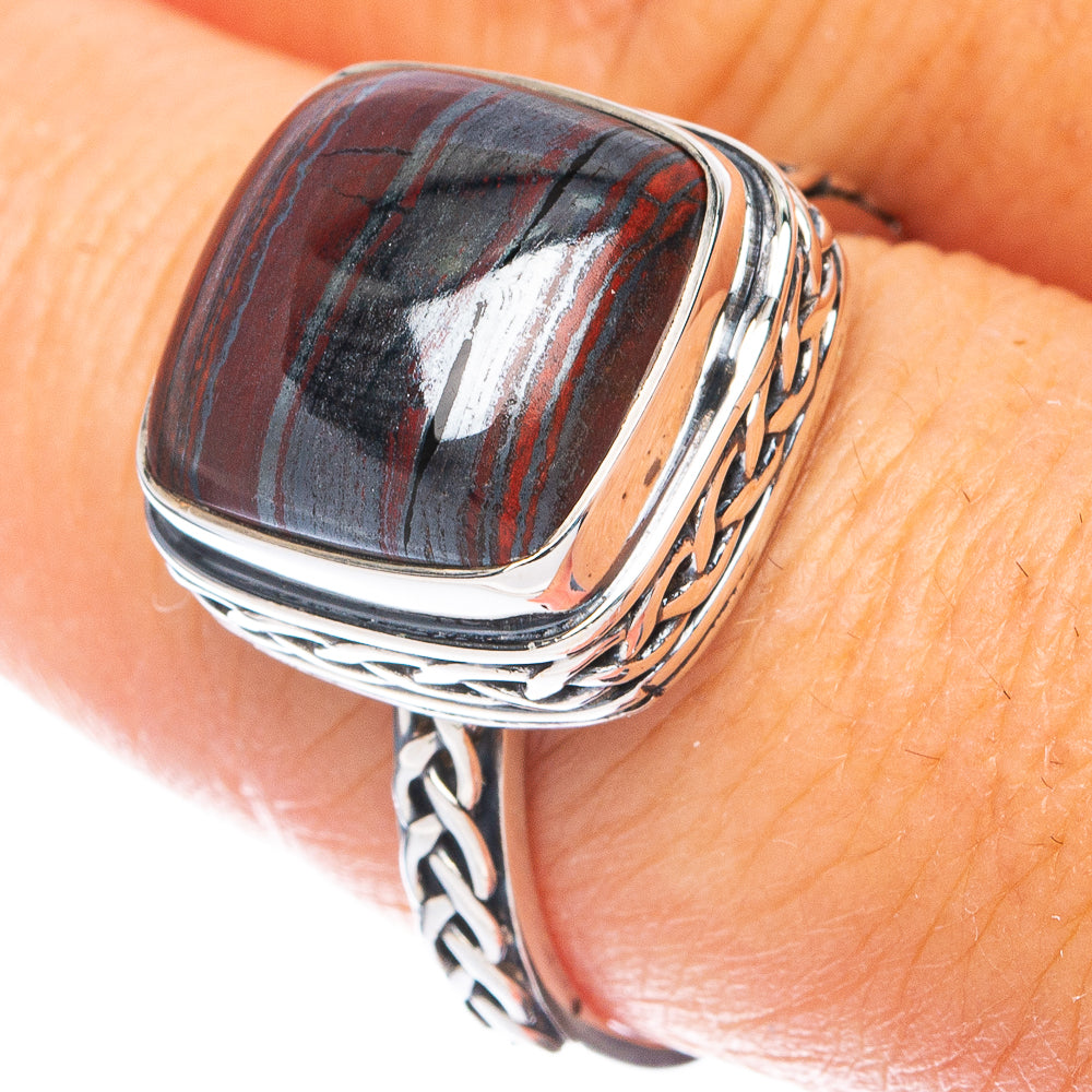 Premium Red Tiger Eye Ring Size 8.75 (925 Sterling Silver) RING7741