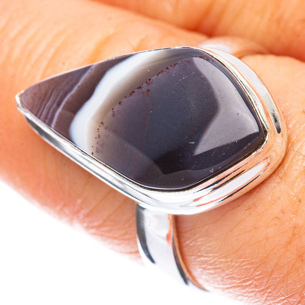 Botswana Agate Ring Size 7.75 (925 Sterling Silver) R3107