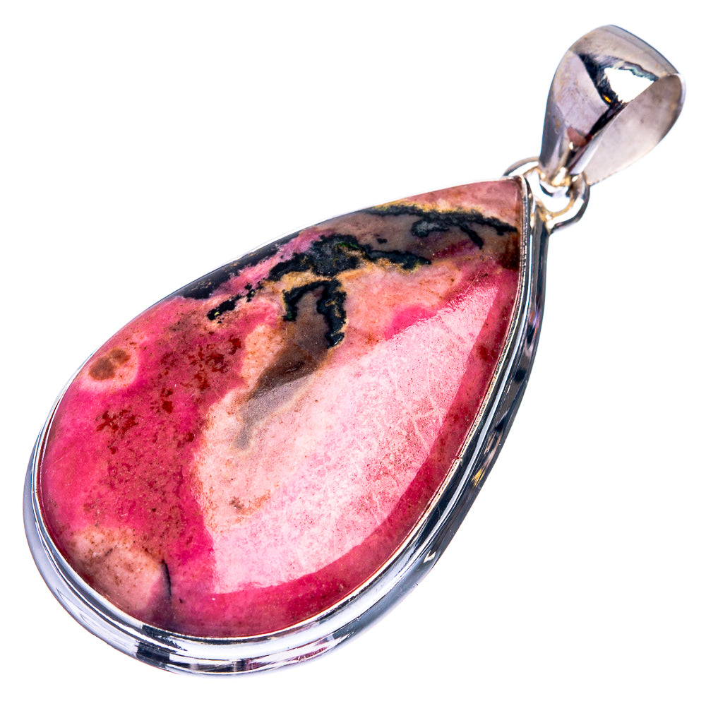 Rhodonite Pendant 2" (925 Sterling Silver) P38844