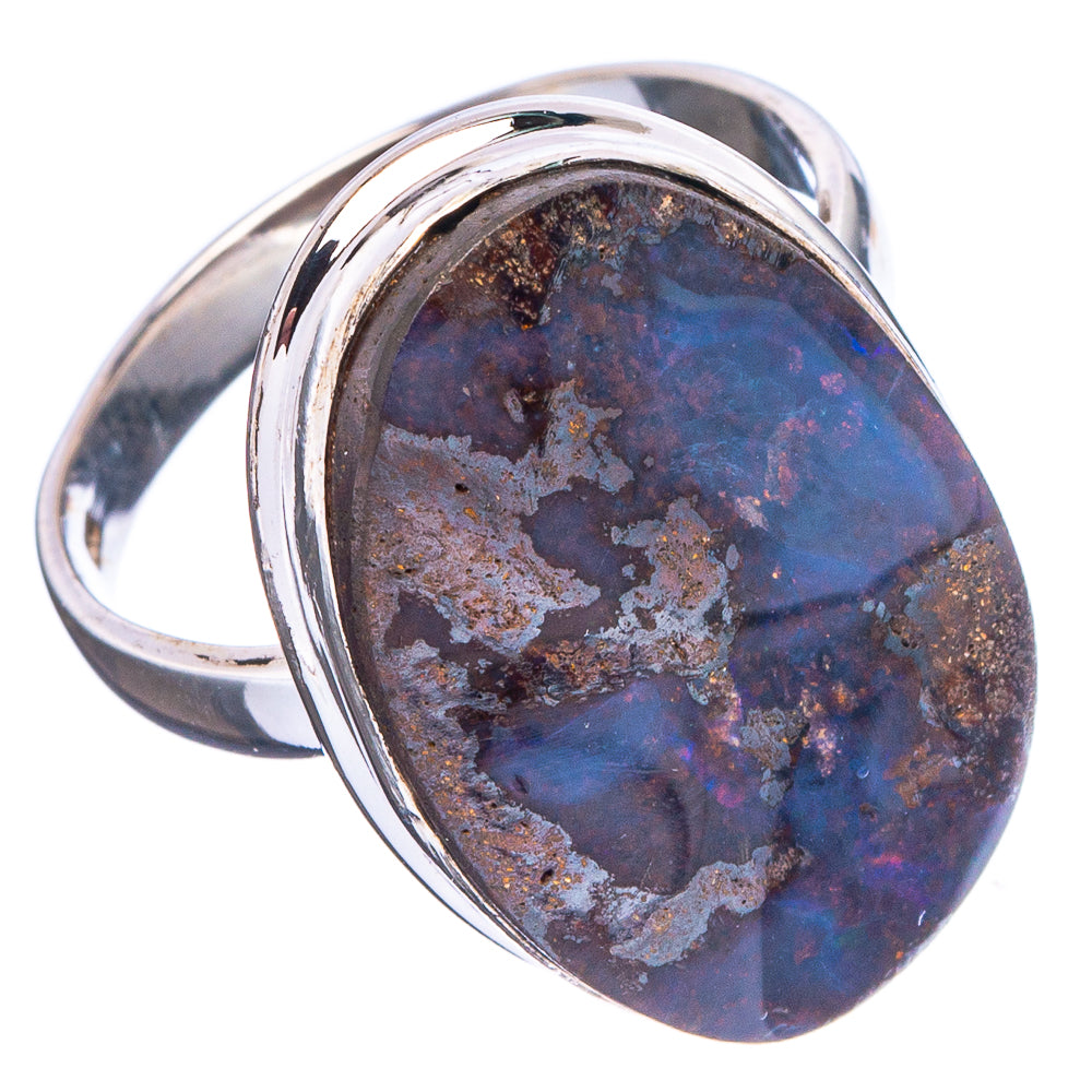Rare Boulder Opal Ring Size 9 (.925 Sterling Silver)
