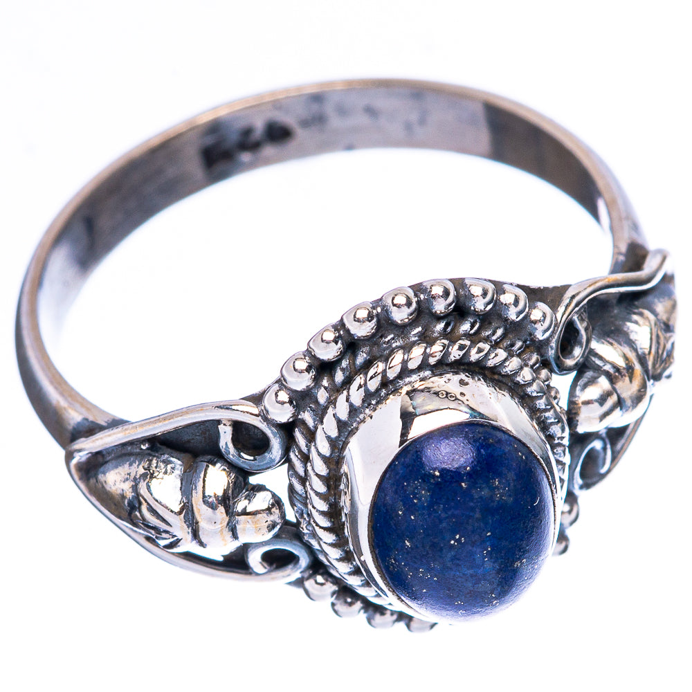 Lapis Lazuli Dainty Ring Size 8 (925 Sterling Silver) R5095