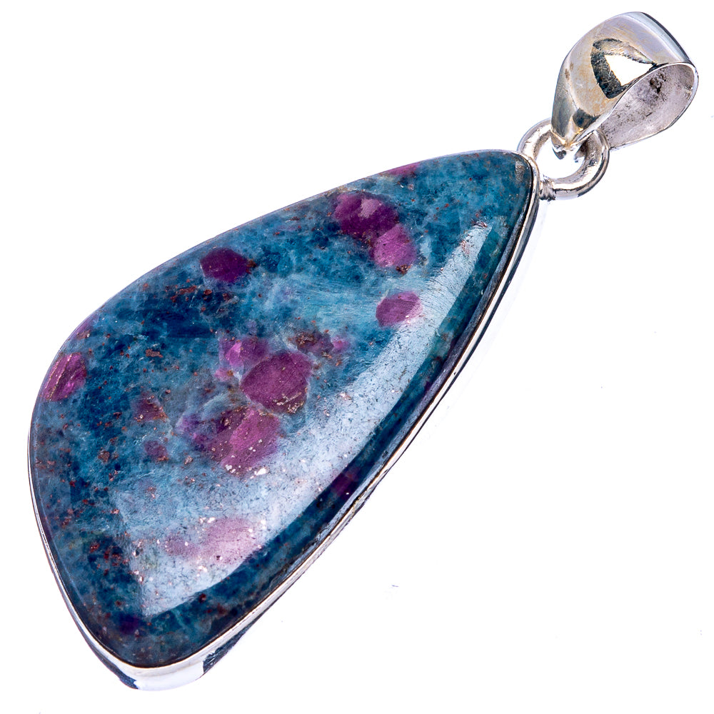 Ruby Fuchsite Pendant 1 3/4" (925 Sterling Silver) P43165