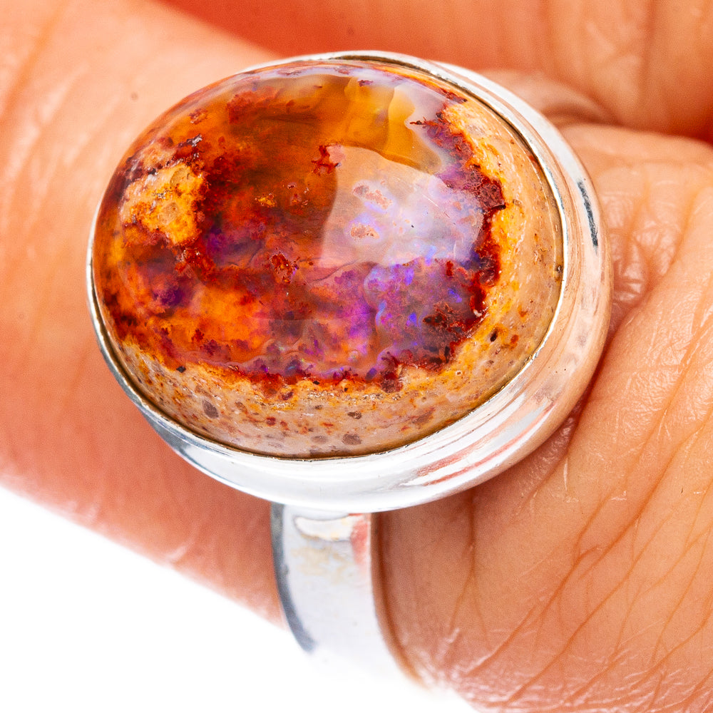 Mexican Fire Opal Ring Size 6.75 (925 Sterling Silver) R2409