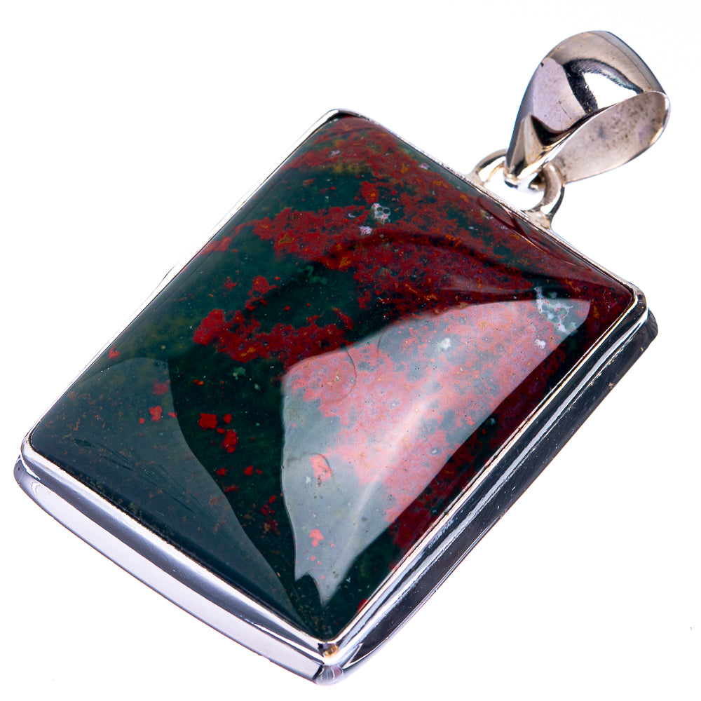Bloodstone Pendant 1 3/4" (925 Sterling Silver) P38808
