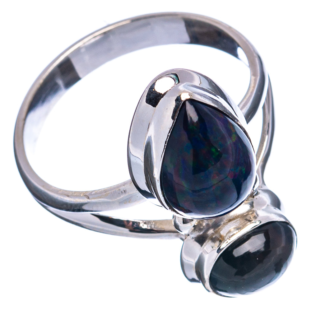Premium Black Opal Ring Size 8.75 (.925 Sterling Silver)